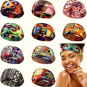 Colorful Variety Print Stretchy Wide Headbands
